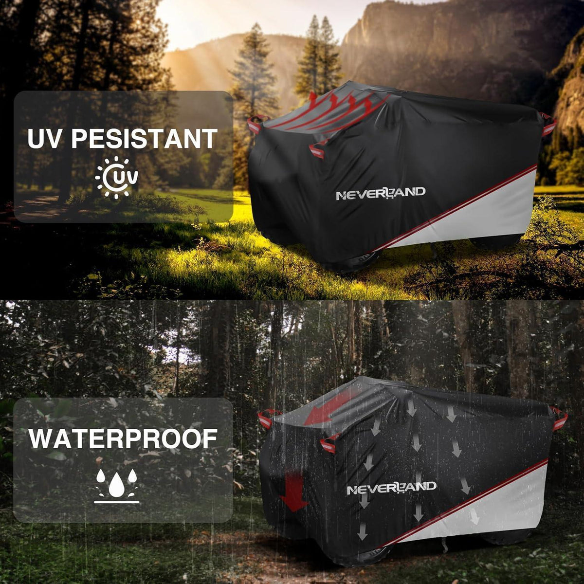 ATV Abdeckplane Wasserdicht, Schnee- & Staubschutz XL
