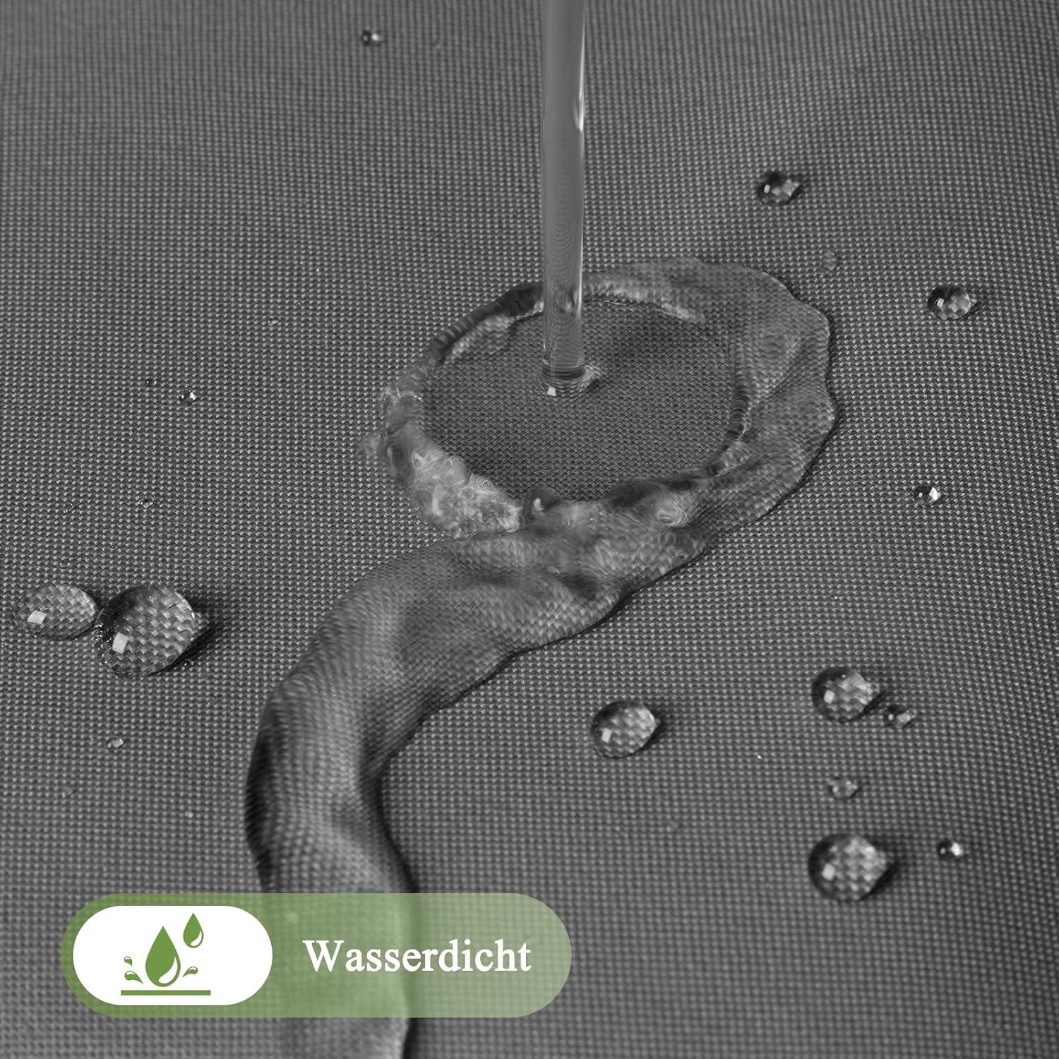 Duschvorhang Textil Grau 180x200cm Wasserdicht Antischimmel Weich