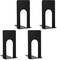 2er Set Hochwertige Metall Buchstützen Schwarz 69 x 100 x 130 mm