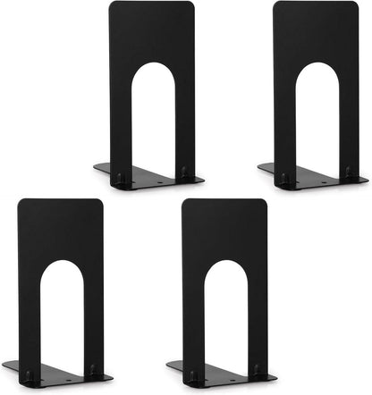 2er Set Hochwertige Metall Buchstützen Schwarz 69 x 100 x 130 mm