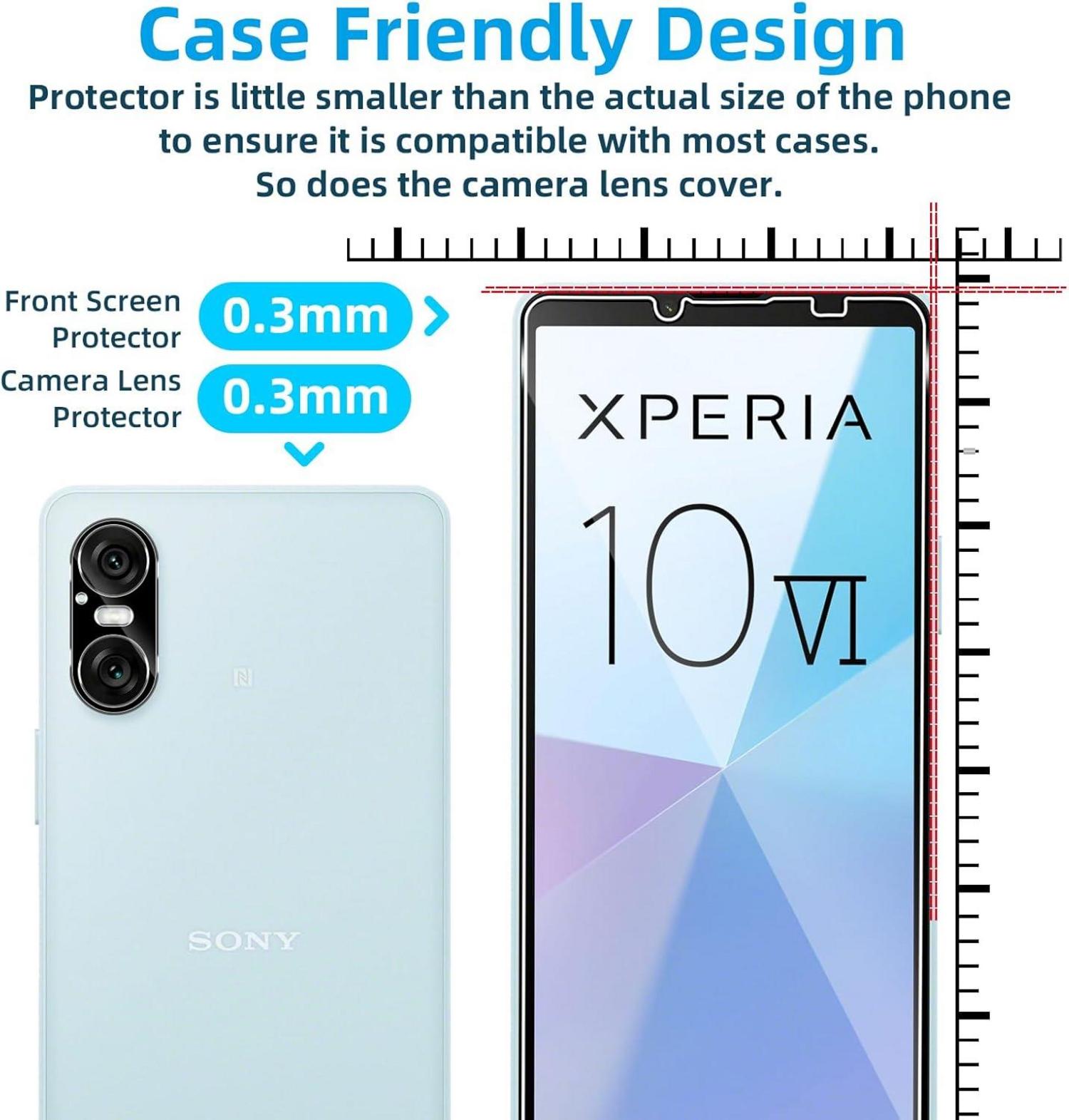 Sony Xperia 10 VI Panzerglas + Kameraschutz (2+2) 0.33mm Displayschutz
