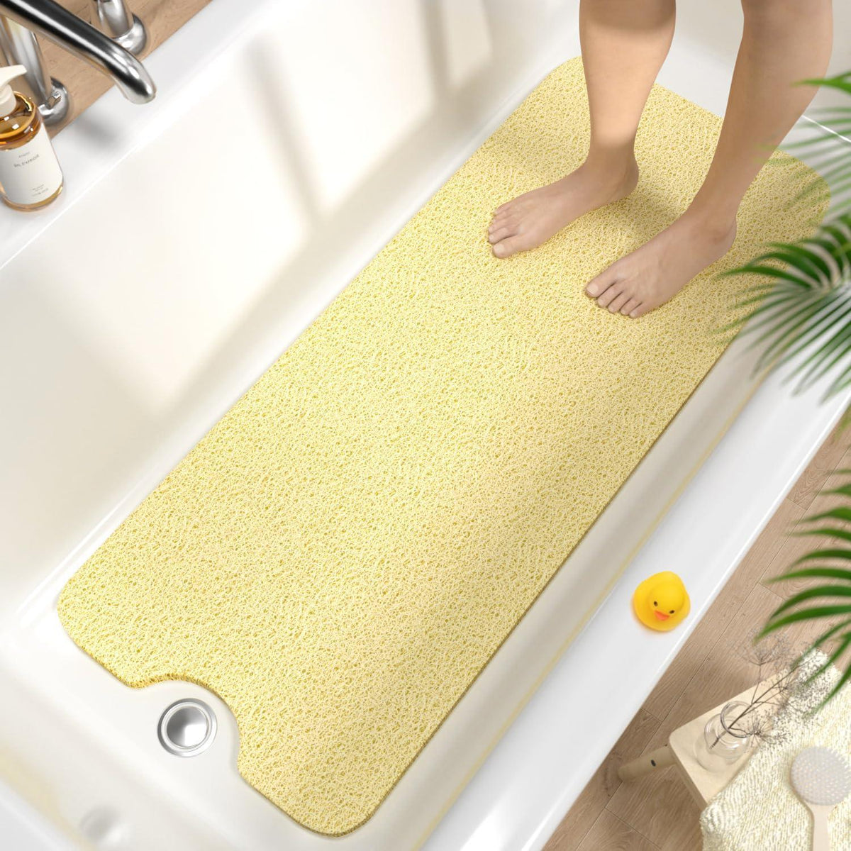 Rutschfeste Badewannenmatte 100x40cm – Schnelltrocknend & Zuschneidbar