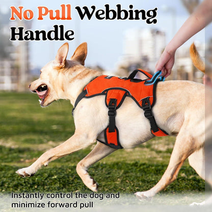 Ausbruchsicheres Hundegeschirr mit Griff, Orange XL