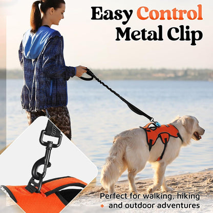 Ausbruchsicheres Hundegeschirr mit Griff, Orange XL