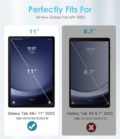TiMOVO Drehbare Hülle Samsung Galaxy Tab A9+/A9 Plus 11 Zoll