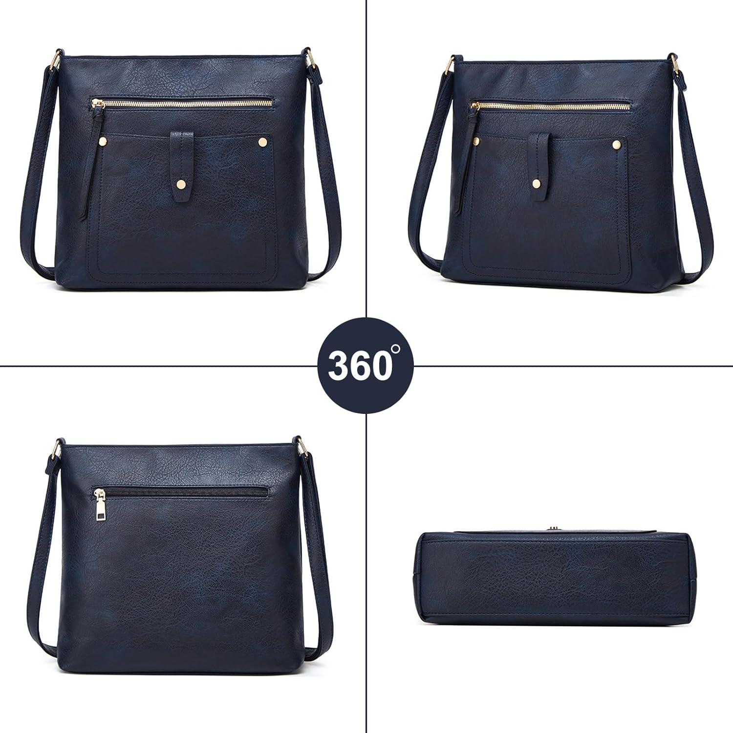 dobsechs Umhängetasche Damen PU-Leder Crossbody verstellbar täglich