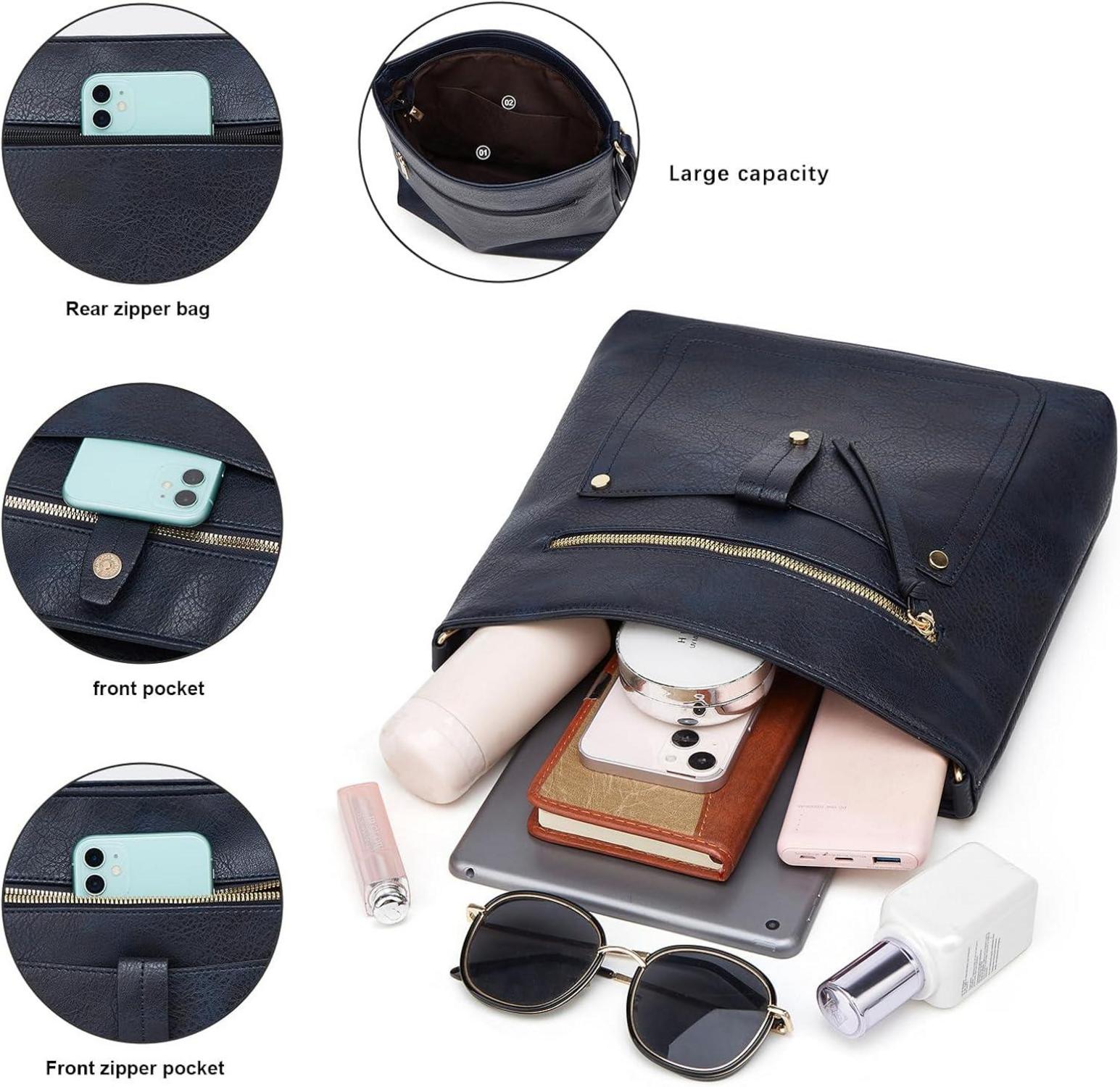 Damen Umhängetasche dobsechs PU-Leder Crossbody verstellbarer Riemen