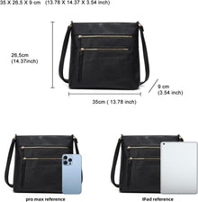 dobsechs Damen Umhängetasche aus PU-Leder, Crossbody-Tasche