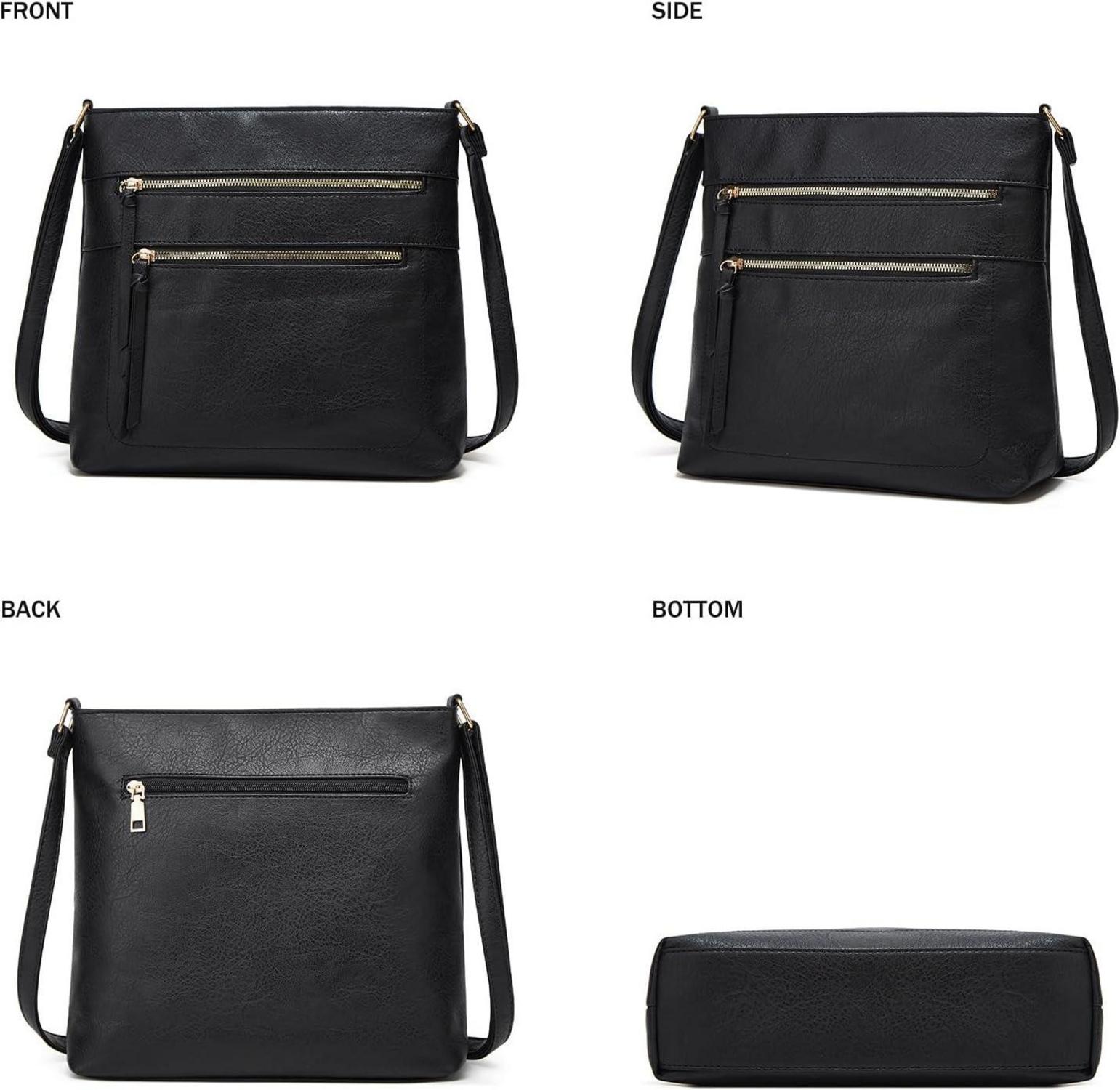 dobsechs Umhängetasche aus PU-Leder für Damen, Crossbody-Tasche, verstellbarer Riemen