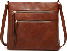 Umhängetasche aus weichem PU-Leder, Damen Crossbody-Tasche