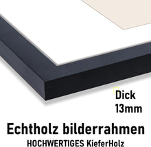 Kollyseek Bilderrahmen 30x45cm Echtholz Acrylglas schwarz