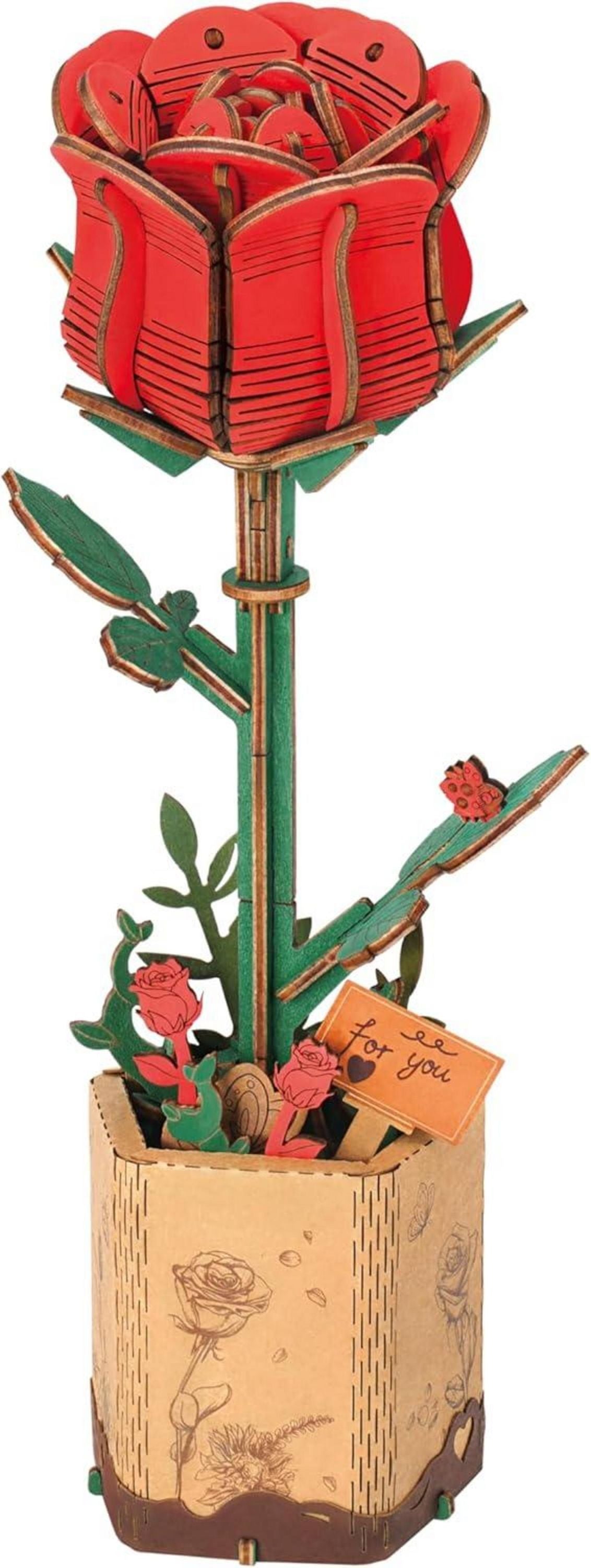 3D Puzzle Blumenstrauß Kit für Erwachsene - Holzblumen Modellbau