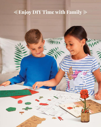 Rolife 3D Puzzle Blumenstrauß hölzerne Blüte Modell Kits Erwachsene Blumen Romantisches Geschenk
