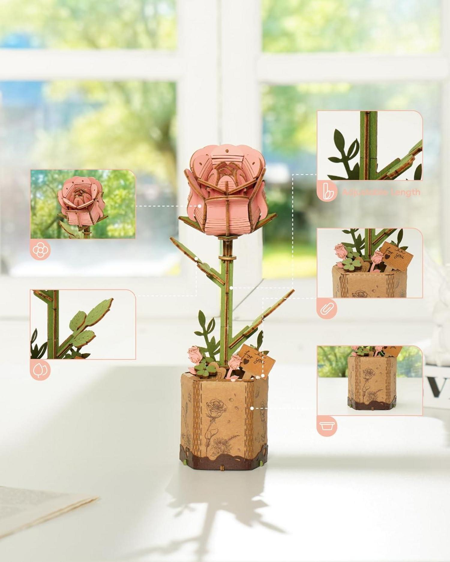 Rolife 3D Puzzle Blumenstrauß Modell Kit Ewige Blumen Handwerk