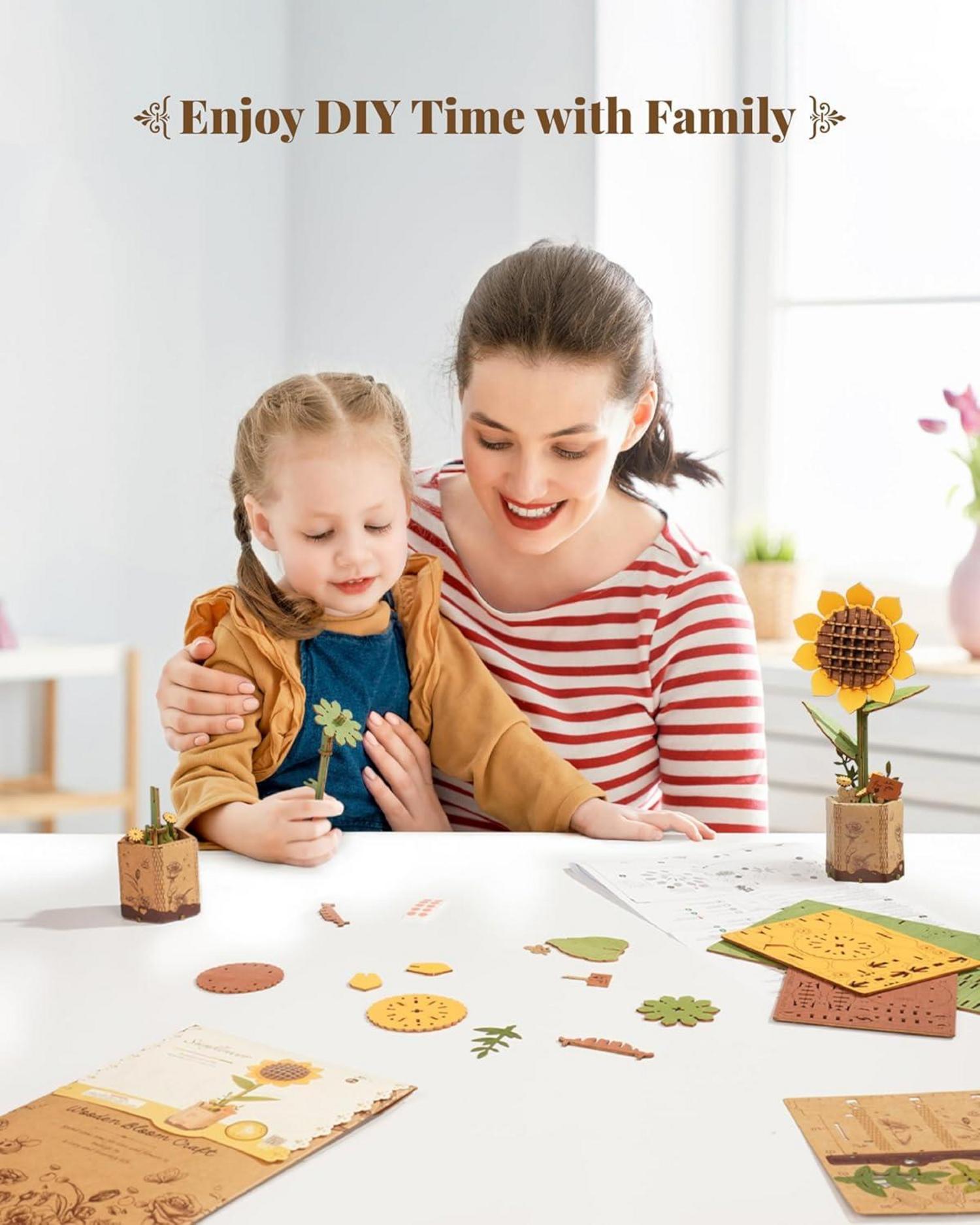 Rolife 3D Puzzle Blumenstrauß Holzmodell Valentinstag Geschenk