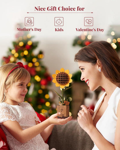 Holz Blumenstrauß 3D Puzzle Modell Kit Erwachsene Geschenk Handwerk