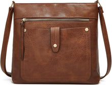 Umhängetasche aus PU-Leder Damen Crossbody-Tasche verstellbarer Riemen