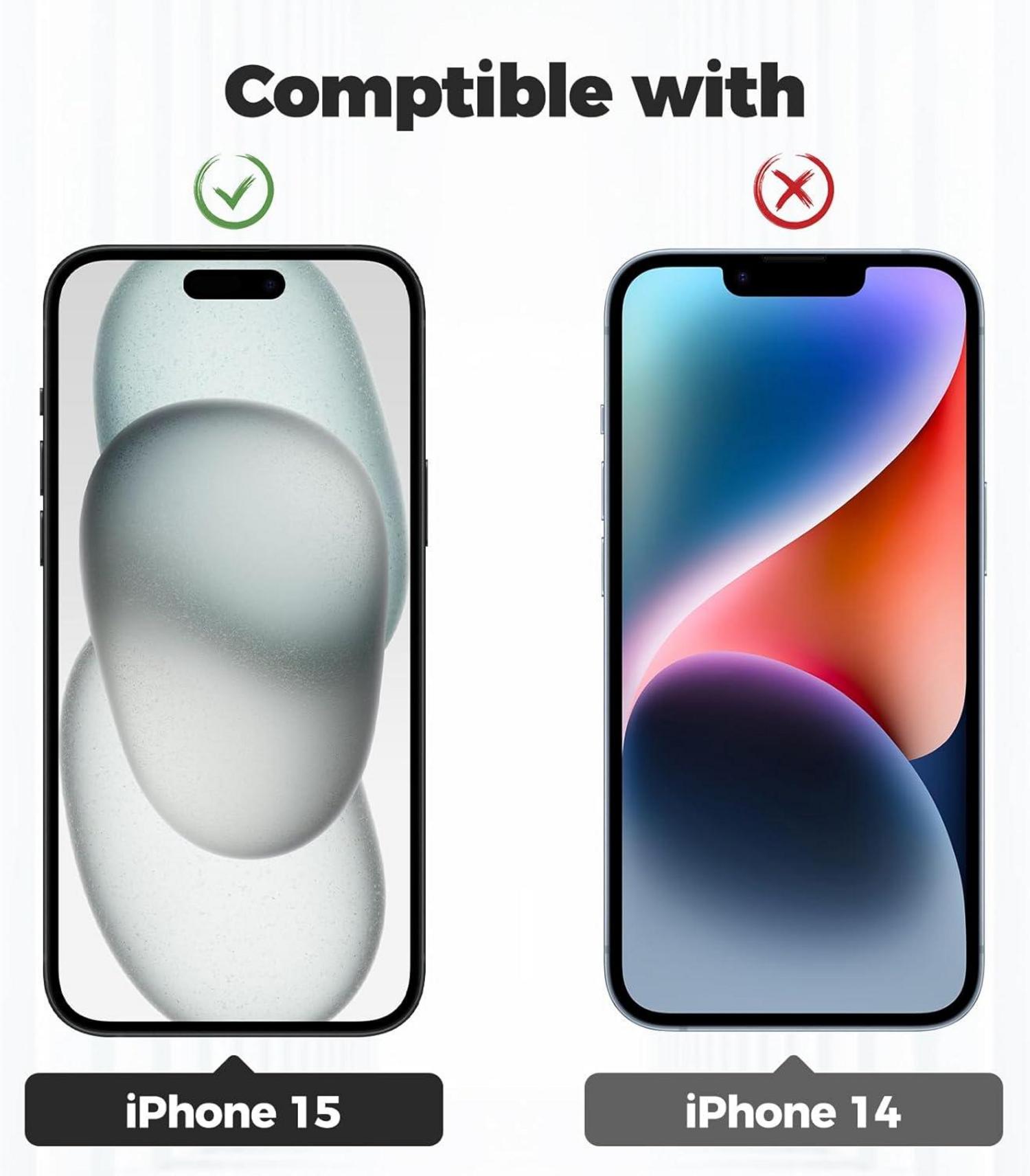 Handykette für iPhone 15 Hülle Bands Transparent Blau