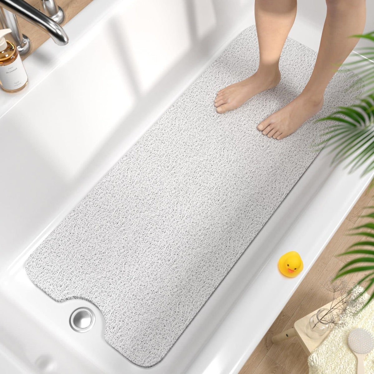 Rutschfeste Badewannenmatte 100x40cm – Schnelltrocknend & Zuschneidbar