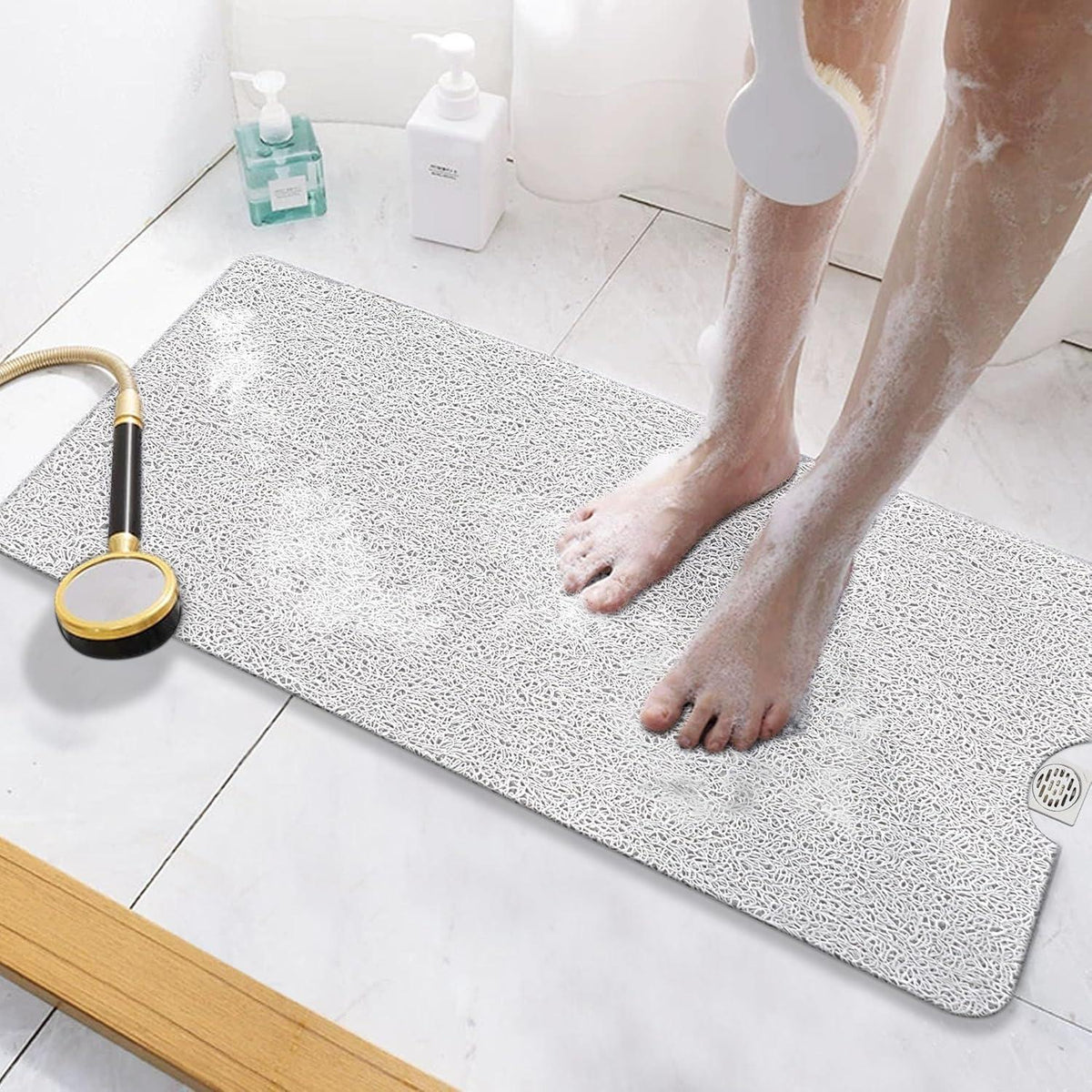 Rutschfeste Badewannenmatte 100x40cm – Schnelltrocknend & Zuschneidbar