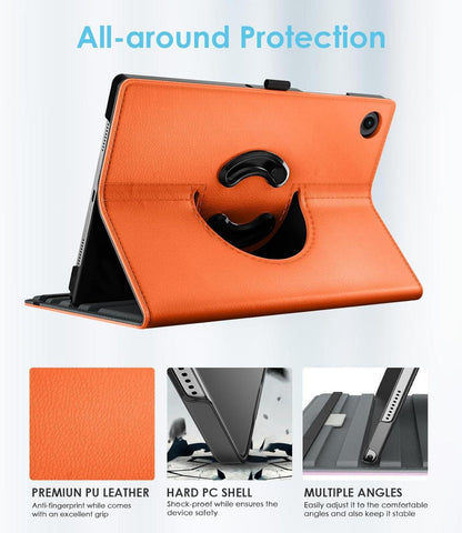 TiMOVO Drehbare Hülle für Samsung Galaxy Tab A9 Plus 11 Zoll 2023 - Orange
