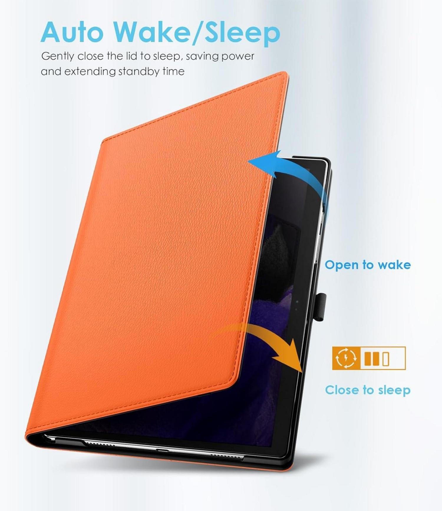 Samsung Galaxy Tab A9+ Plus 11 Zoll 2023 Drehbare Hülle Orange