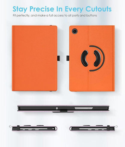 Samsung Galaxy Tab A9+ 11 Zoll 2023 Hülle Orange Drehbar Auto