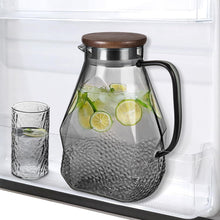 Glaskaraffe 1.8L mit Deckel für Kühlschrank Getränke Eistee Saft