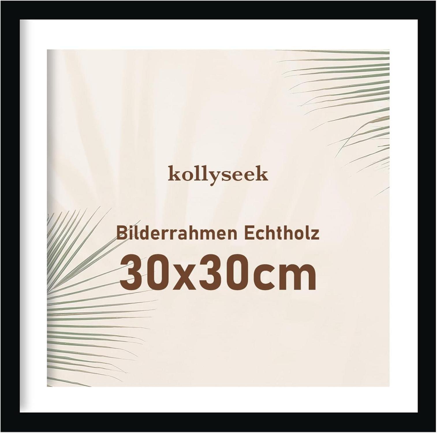 Bilderrahmen Echtholz 30x30cm mit Acrylglas Kieferholz