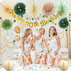 30. Geburtstag Deko Set - Premium Wiederverwendbare Party