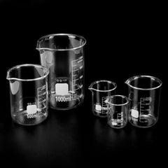Glas Becherglas Set 50ml-1000ml Abgestufte Messbecher Chemie