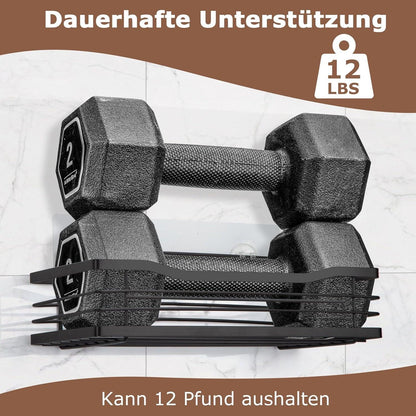 Duschablage ohne Bohren 2er Set Schwarz Edelstahl Badregal