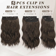 Clip in Extensions 35cm Wellige Synthetische