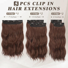 Clip in Extensions Kastanie 35cm Natürliches Synthetisches