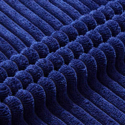 Kissenbezüge 50x50 Blau Kordsamt gestreift 2er Set Topfinel