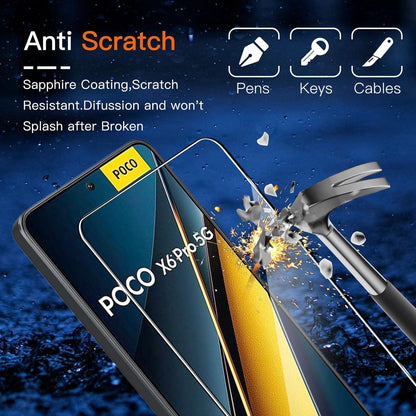 Schutzfolie für Xiaomi POCO X6 Pro Panzerglas 9H Härte 3 Stück