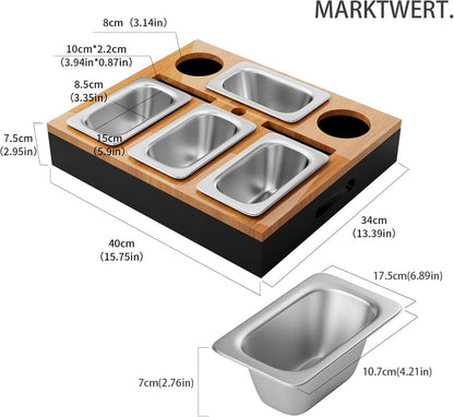 Couchbar Sofa Organizer mit Snackschalen und Lagerplätze