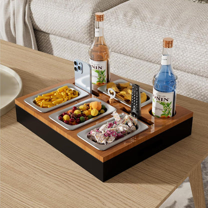 Couchbar Organizer Beistelltisch Bier Geschenke Männer Holz Snackschalen
