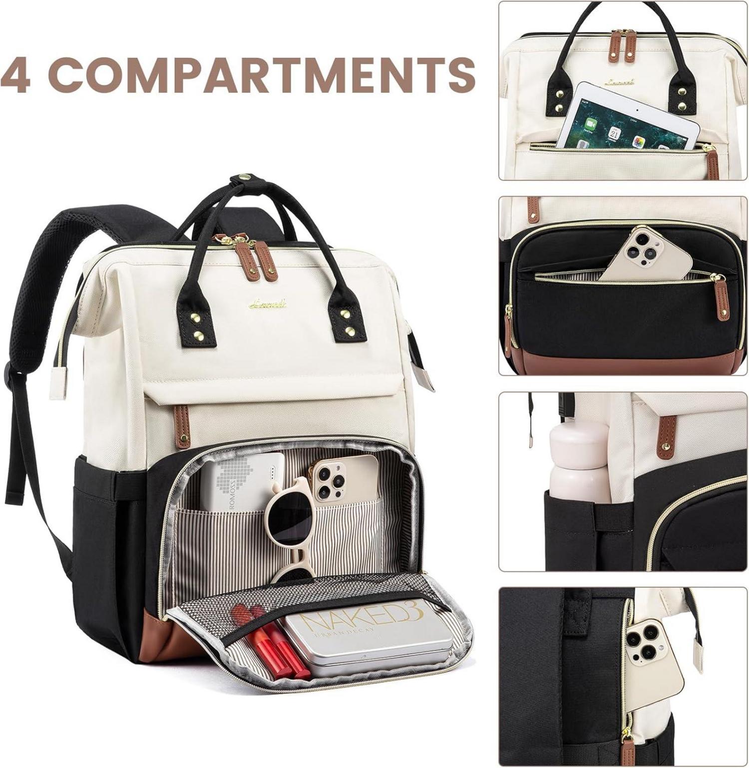 LOVEVOOK Damen Laptop Rucksack 17.3 Zoll wasserdicht