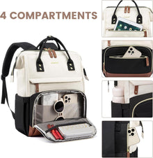 LOVEVOOK Damen Laptop Rucksack 17.3 Zoll wasserdicht