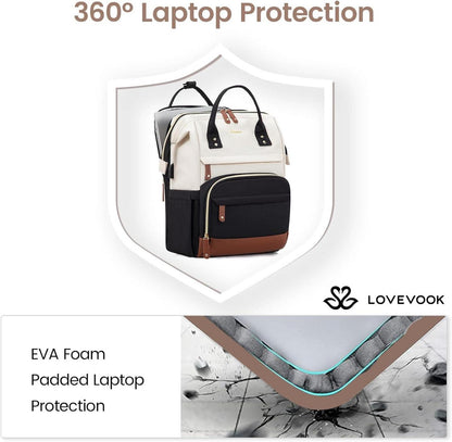 Laptop-Rucksack Damen 17.3 Zoll Schulrucksack Mädchen Wasserdicht Uni Business