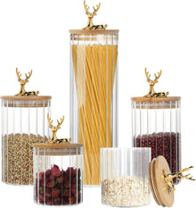 Vorratsgläser mit Deckel 4.6L 5er Set für Küche & Speisekammer