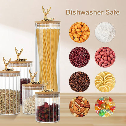 Vorratsgläser mit Deckel 4.6L 5er Set für Küche & Speisekammer