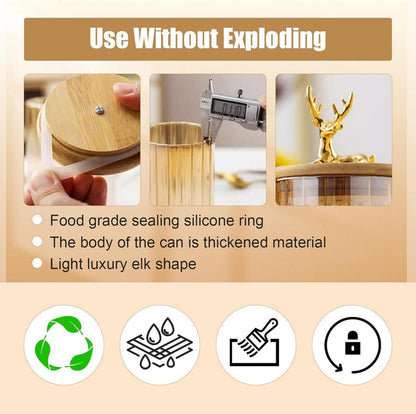 Vorratsgläser mit Deckel 4.6L | 5er Set Große Glasbehälter für Küche