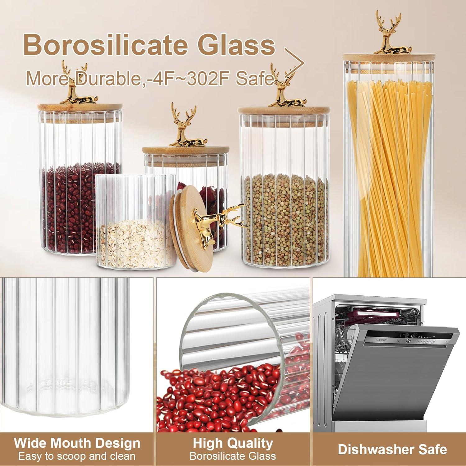 Vorratsgläser Set mit Deckel 4.6L für