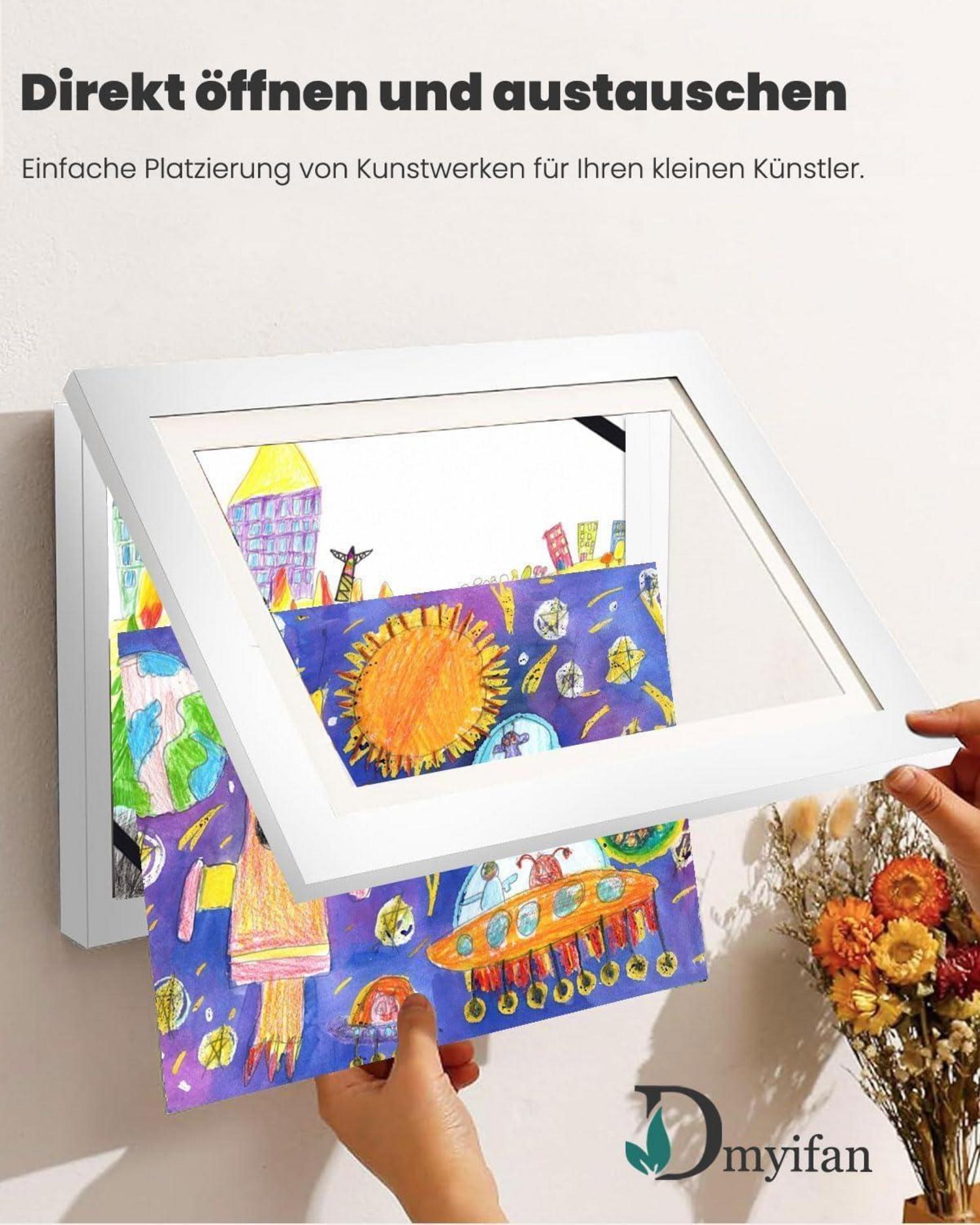 Kinder Bilderrahmen a4 Kunstfotorahmen Befüllbarer Klapprahmen