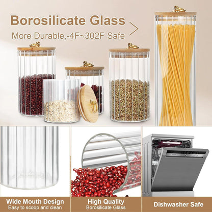 Glasbehälter Vorratsgläser mit Deckel 5er Set 4.6L KüChe Nüsse Kaffee