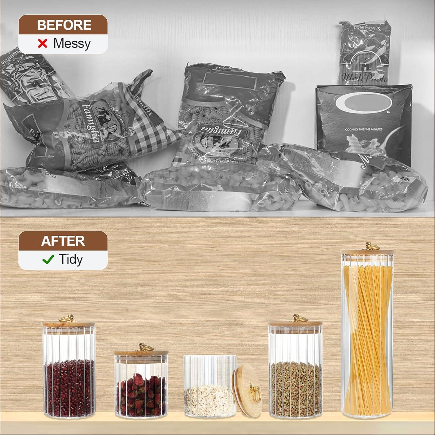 Glasbehälter Vorratsgläser mit Deckel 5er Set 4.6L KüChe Nüsse Kaffee