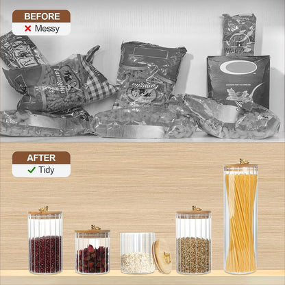 Glasbehälter Vorratsgläser mit Deckel 5er Set 4.6L KüChe Nüsse Kaffee