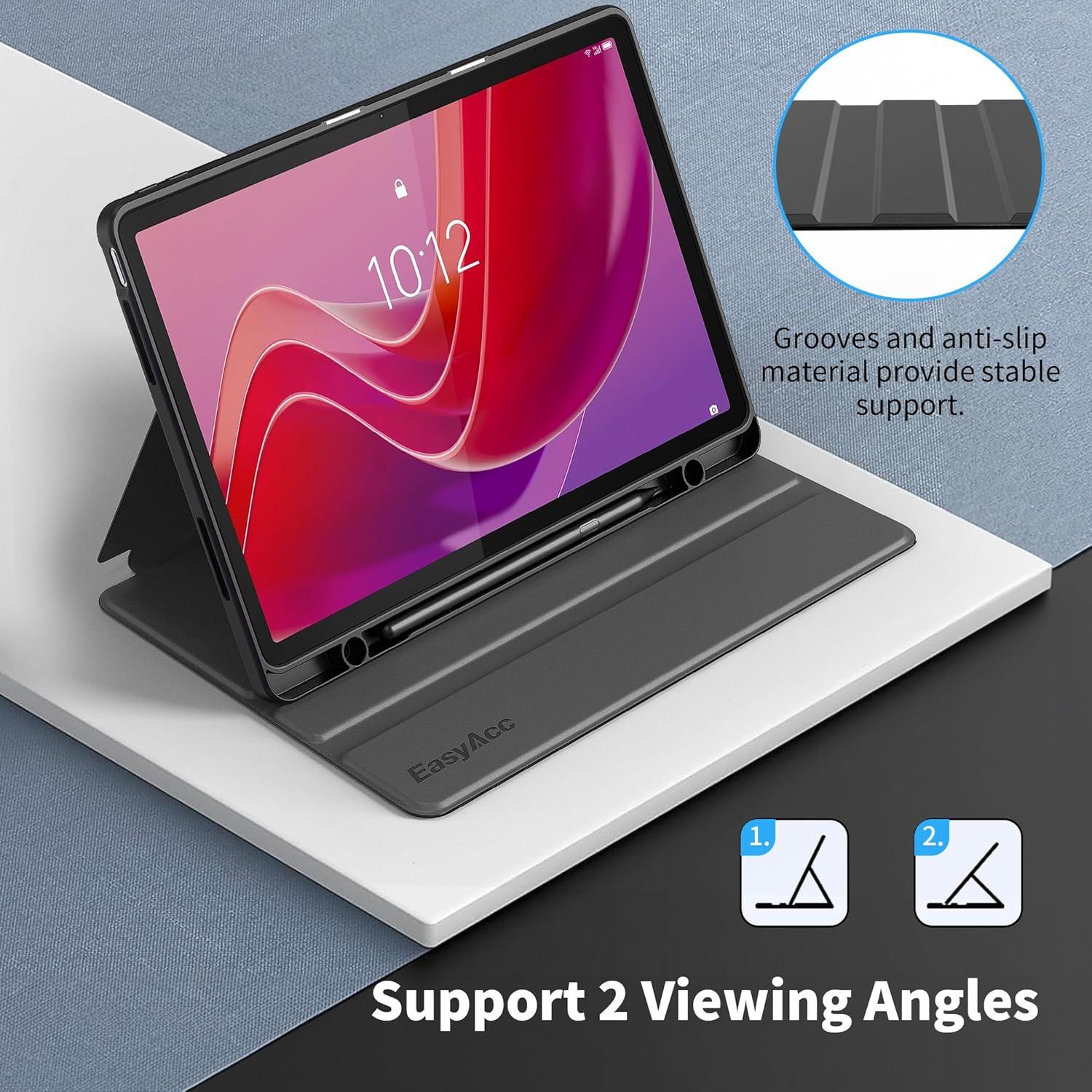 Hülle für Lenovo Tab M11 TB330 2024 Stifthalter dünn Schwarz